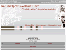 Tablet Screenshot of naturheilpraxismelanietimm.com